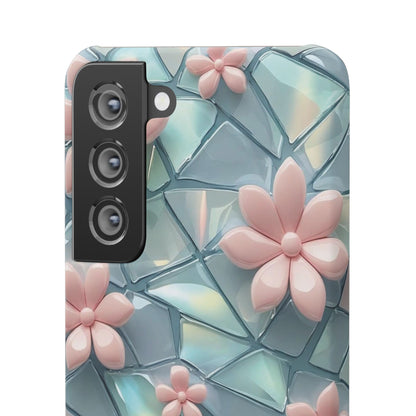 Snap Case Samsung Handyhülle mit 3D-Effekt und Blumenmuster