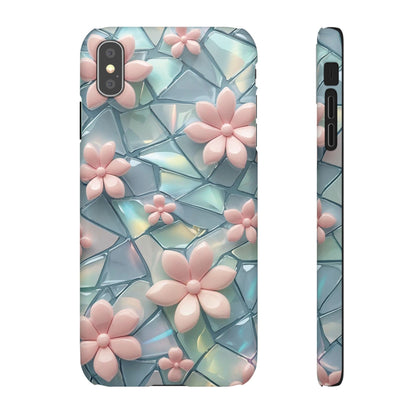 Snap Case Elegante Florale iPhone Handyhülle mit 3D-Effekt