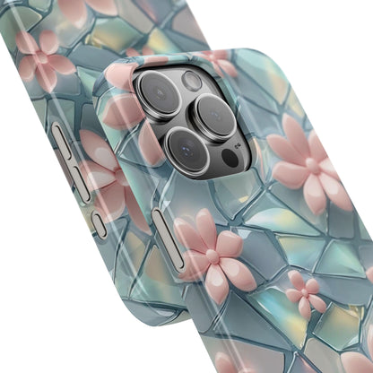 Snap Case Elegante Florale iPhone Handyhülle mit 3D-Effekt