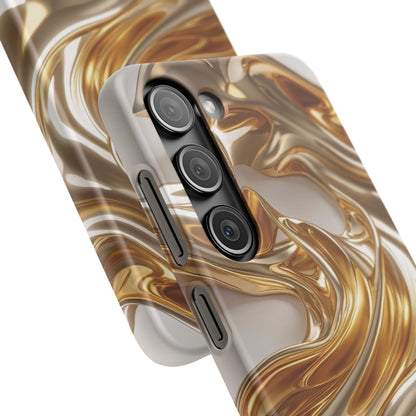 Snap Case Samsung Handyhülle – Gold Dynamic Liquid 3D Effekt
