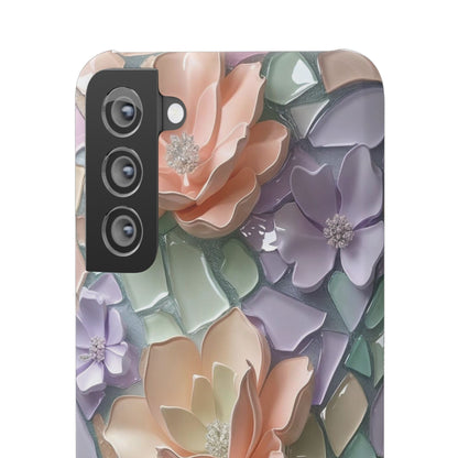 Snap Case Samsung Handyhülle mit 3D-Effekt, Blumenmuster