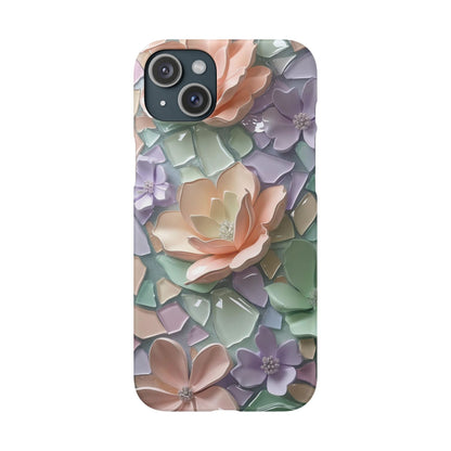 Snap Case Elegante Florale iPhone Handyhülle mit 3D-Effekt