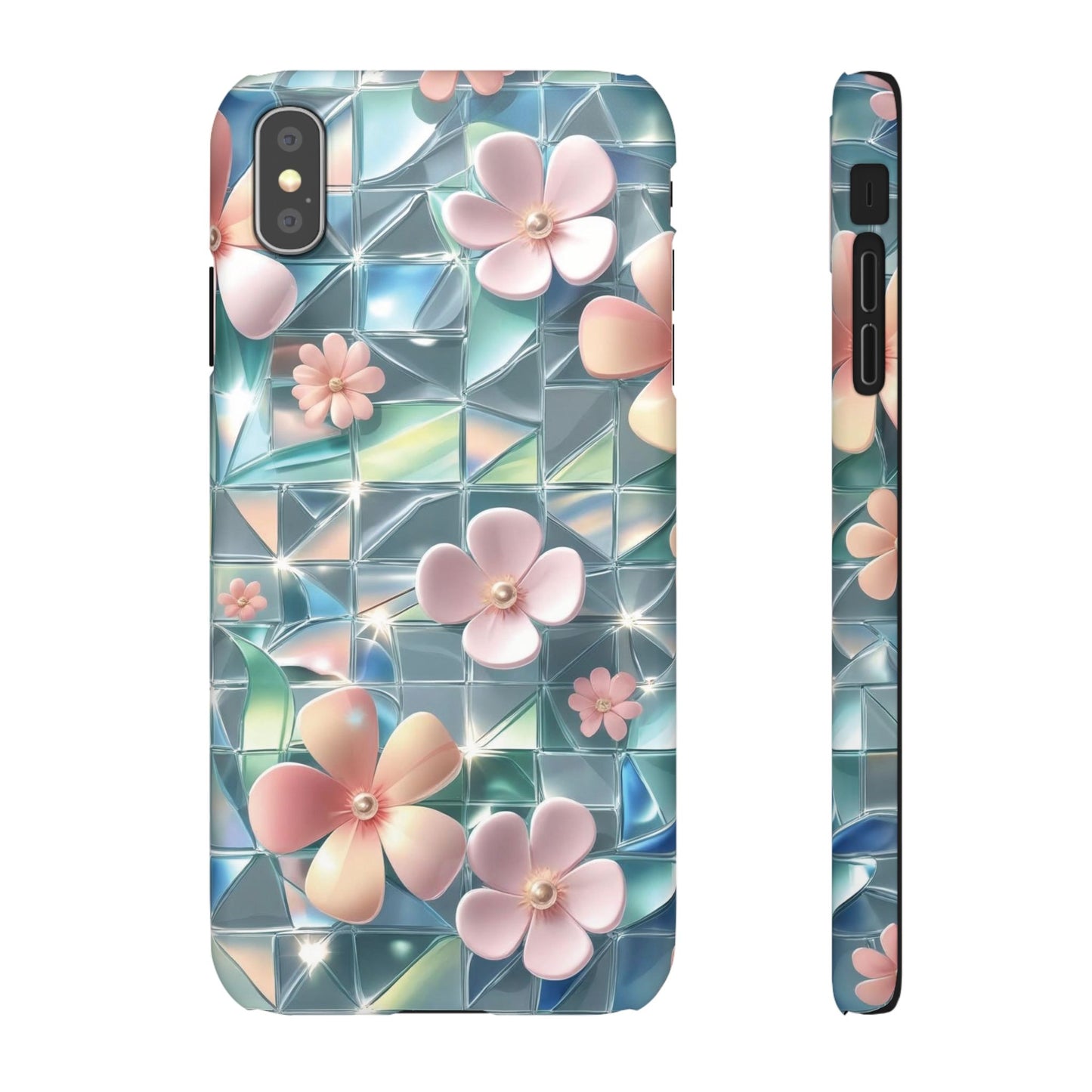 Snap Case iPhone Handyhülle mit 3D-Effekt Blumenmuster