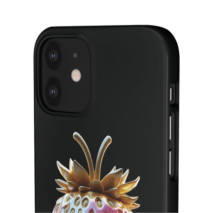Snap Case iPhone Handyhülle - 3D Effekt Erdbeeren