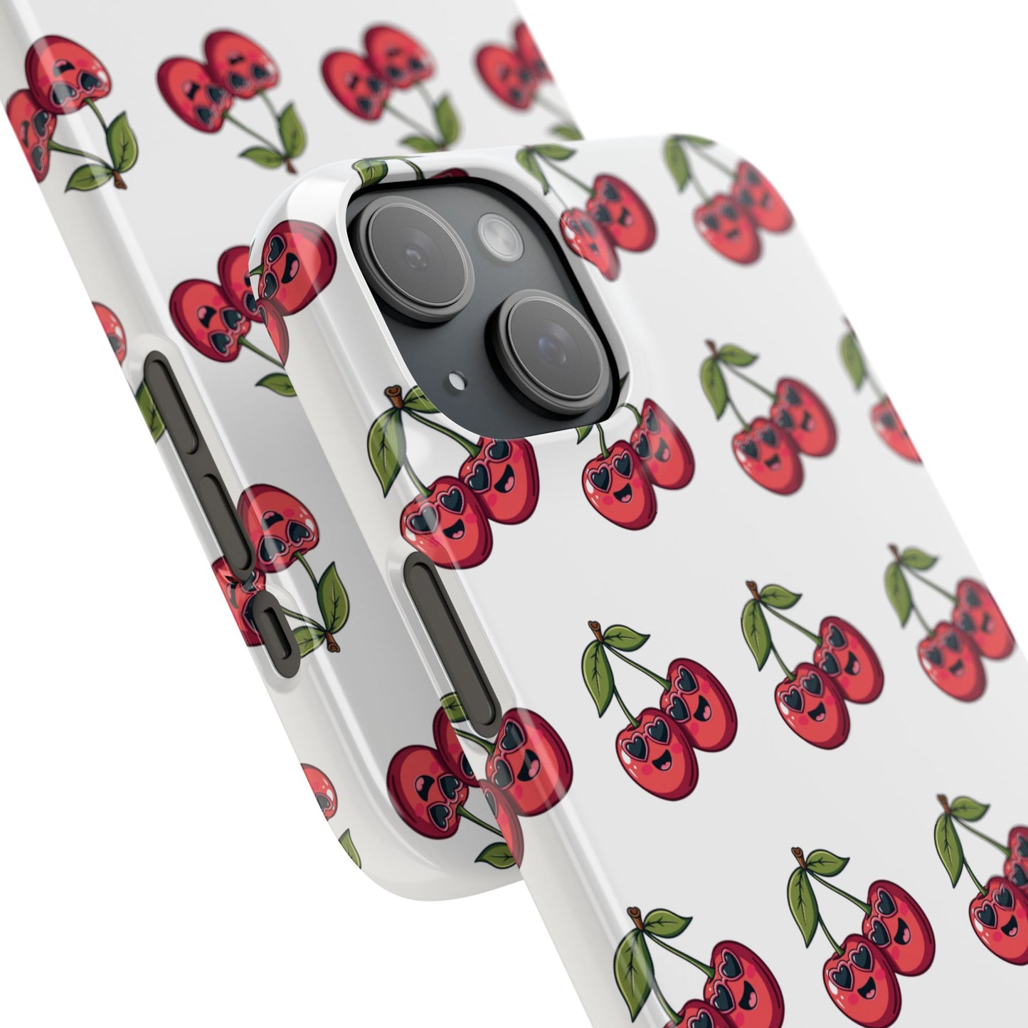 iPhone Snap Case Handyhülle Happy Cherry Design
