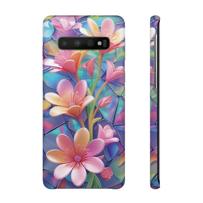 Snap Case Elegante Florale Samsung Handyhülle mit 3D-Effekt