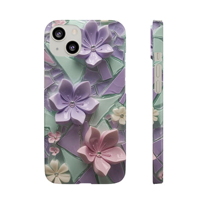 Snap Case Elegante Florale iPhone Handyhülle mit 3D-Effekt