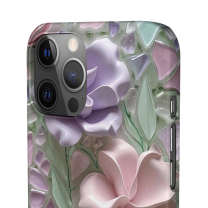 Snap Case Elegante Florale iPhone Handyhülle mit 3D-Effekt
