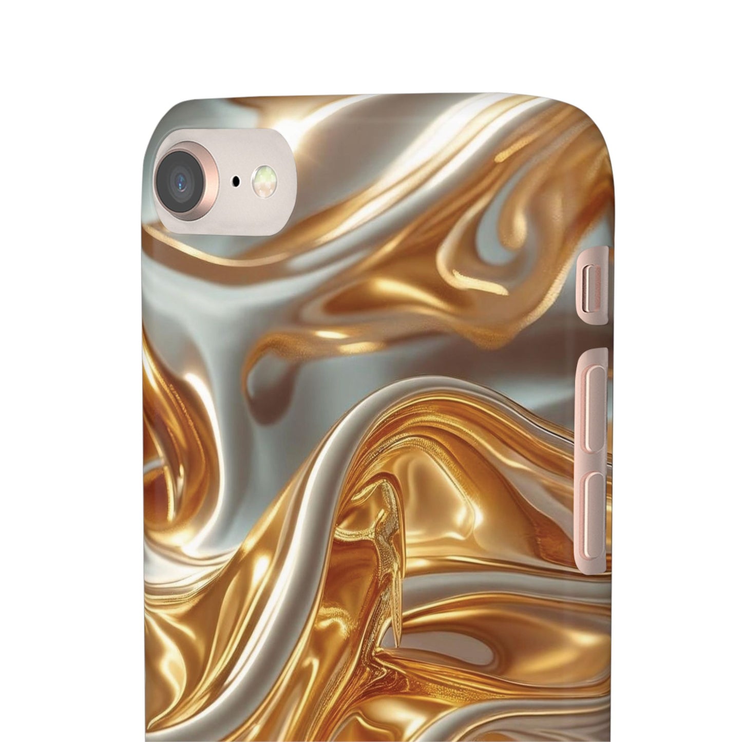 Snap Case iPhone Handyhülle – Gold Dynamic Liquid 3D Effekt