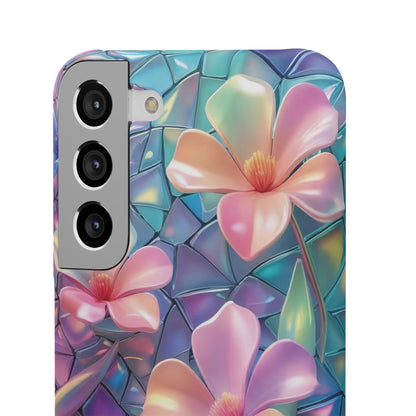 Snap Case Elegante Florale Samsung Handyhülle mit 3D-Effekt