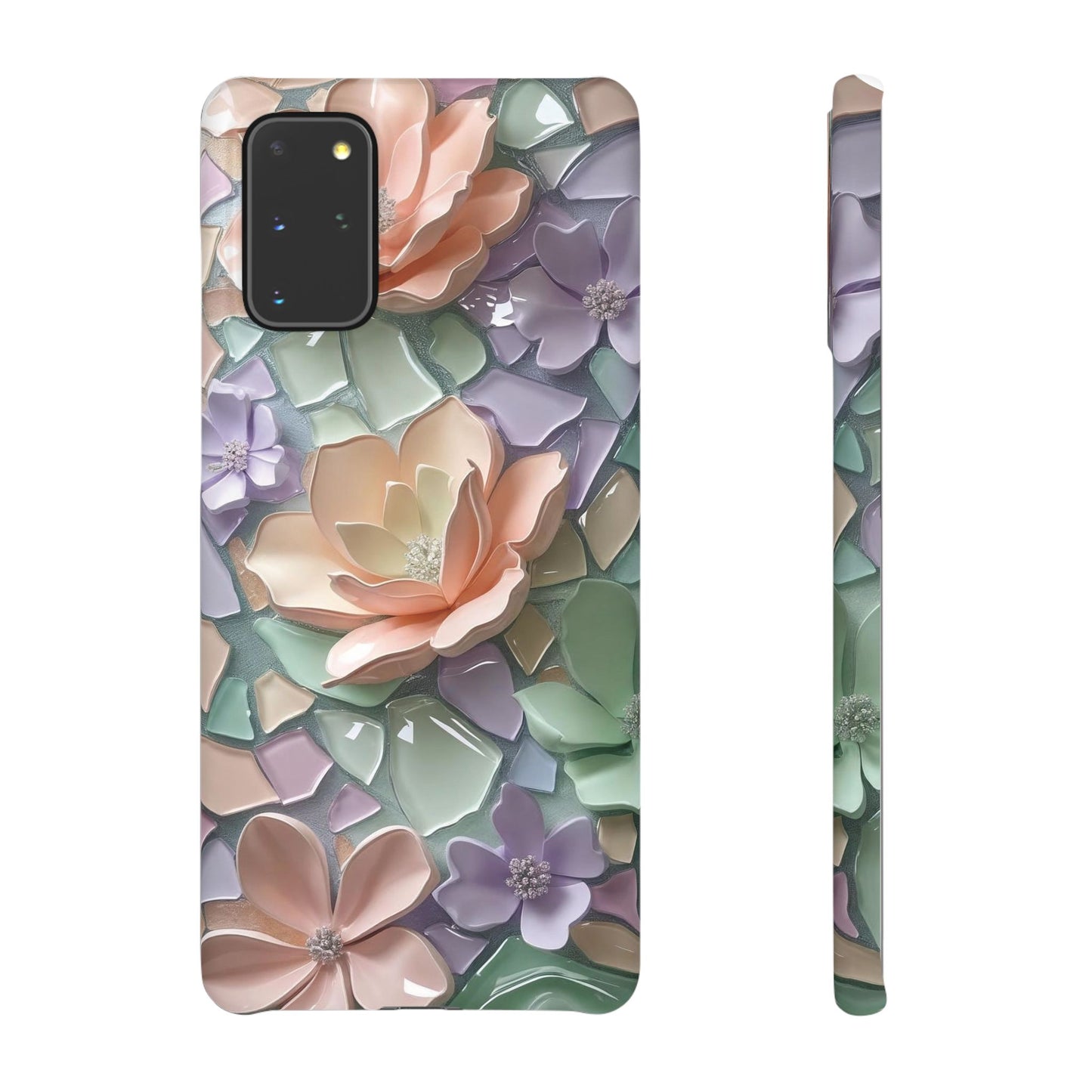Snap Case Samsung Handyhülle mit 3D-Effekt, Blumenmuster