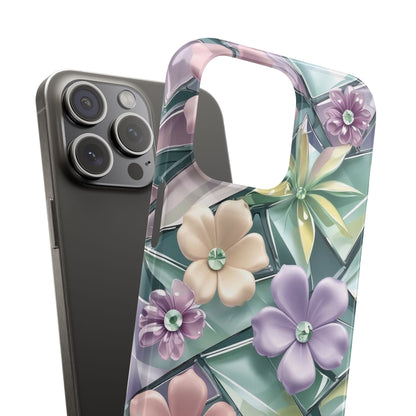 Snap Case Elegante Florale iPhone Handyhülle mit 3D-Effekt