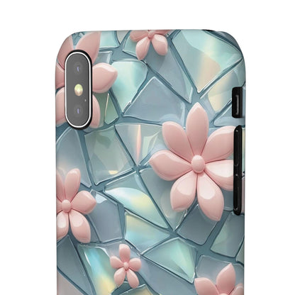 Snap Case Elegante Florale iPhone Handyhülle mit 3D-Effekt