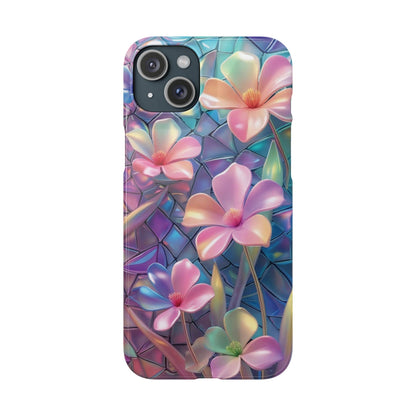 Snap Case Elegante Florale iPhone Handyhülle mit 3D-Effekt