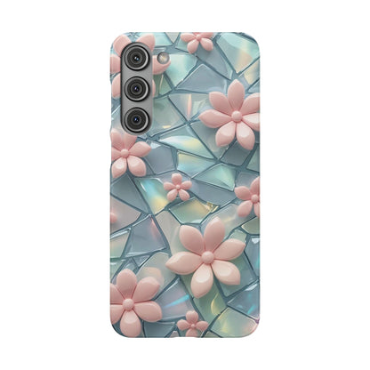 Snap Case Samsung Handyhülle mit 3D-Effekt und Blumenmuster