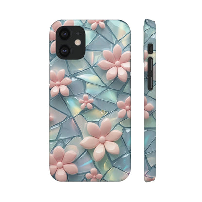 Snap Case Elegante Florale iPhone Handyhülle mit 3D-Effekt