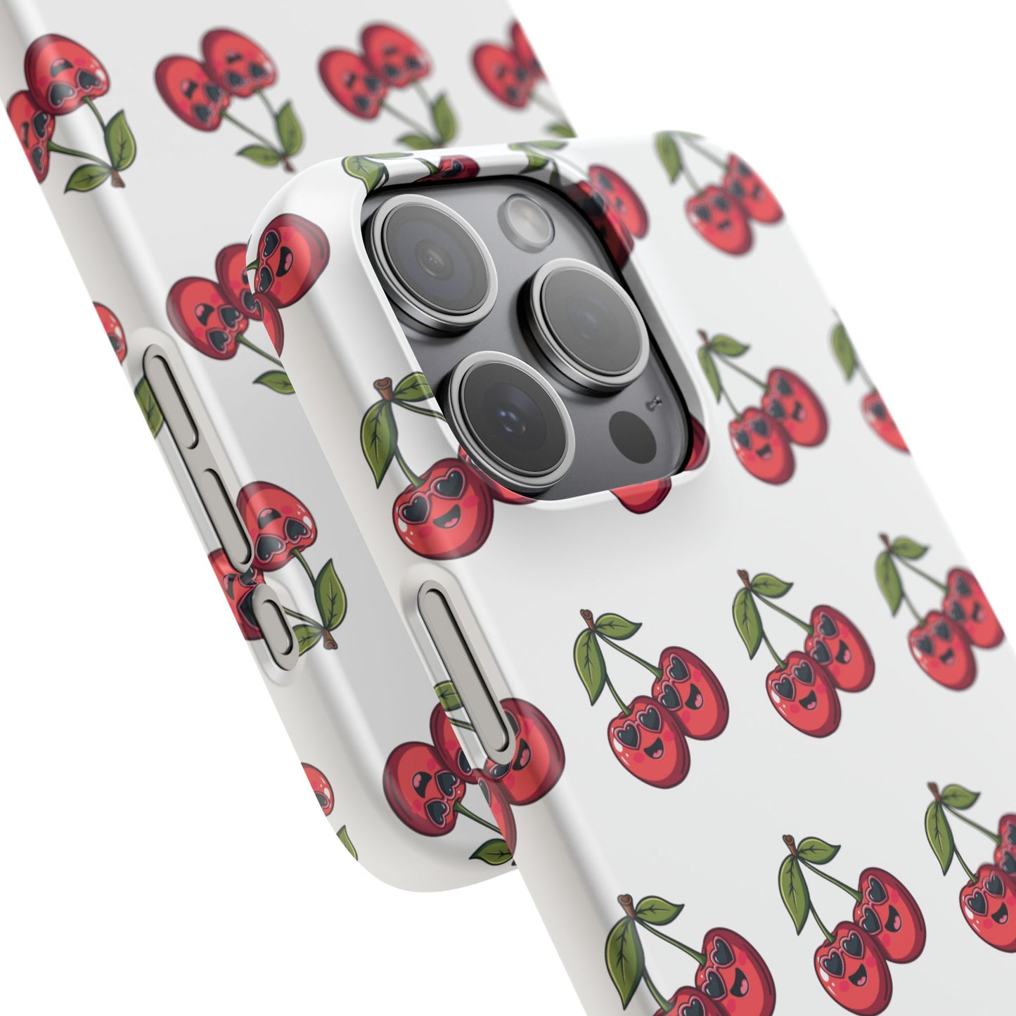 iPhone Snap Case Handyhülle Happy Cherry Design