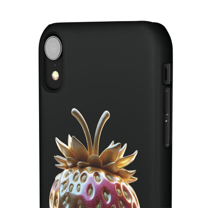 Snap Case iPhone Handyhülle - 3D Effekt Erdbeeren