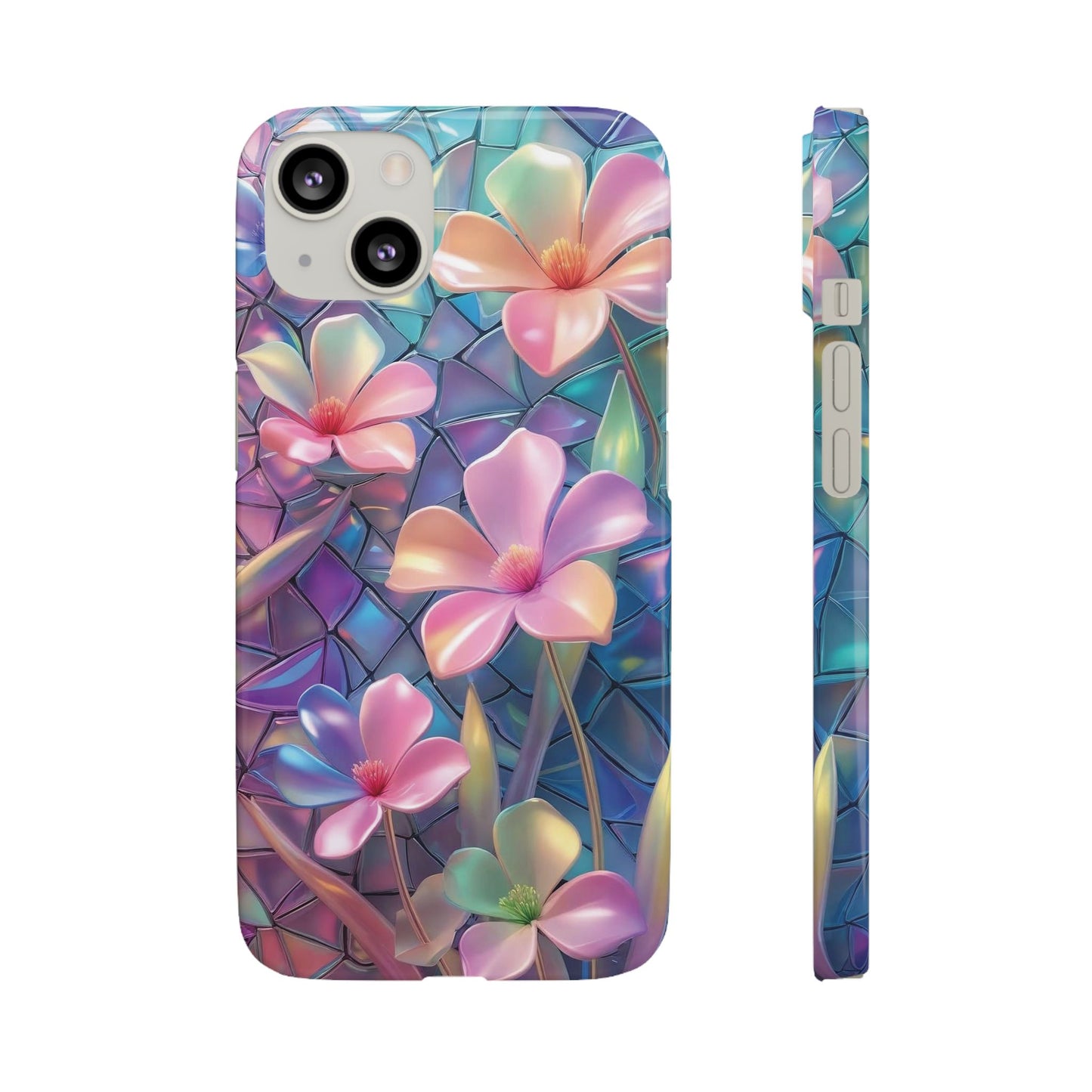 Snap Case Elegante Florale iPhone Handyhülle mit 3D-Effekt