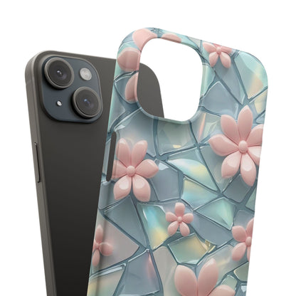 Snap Case Elegante Florale iPhone Handyhülle mit 3D-Effekt
