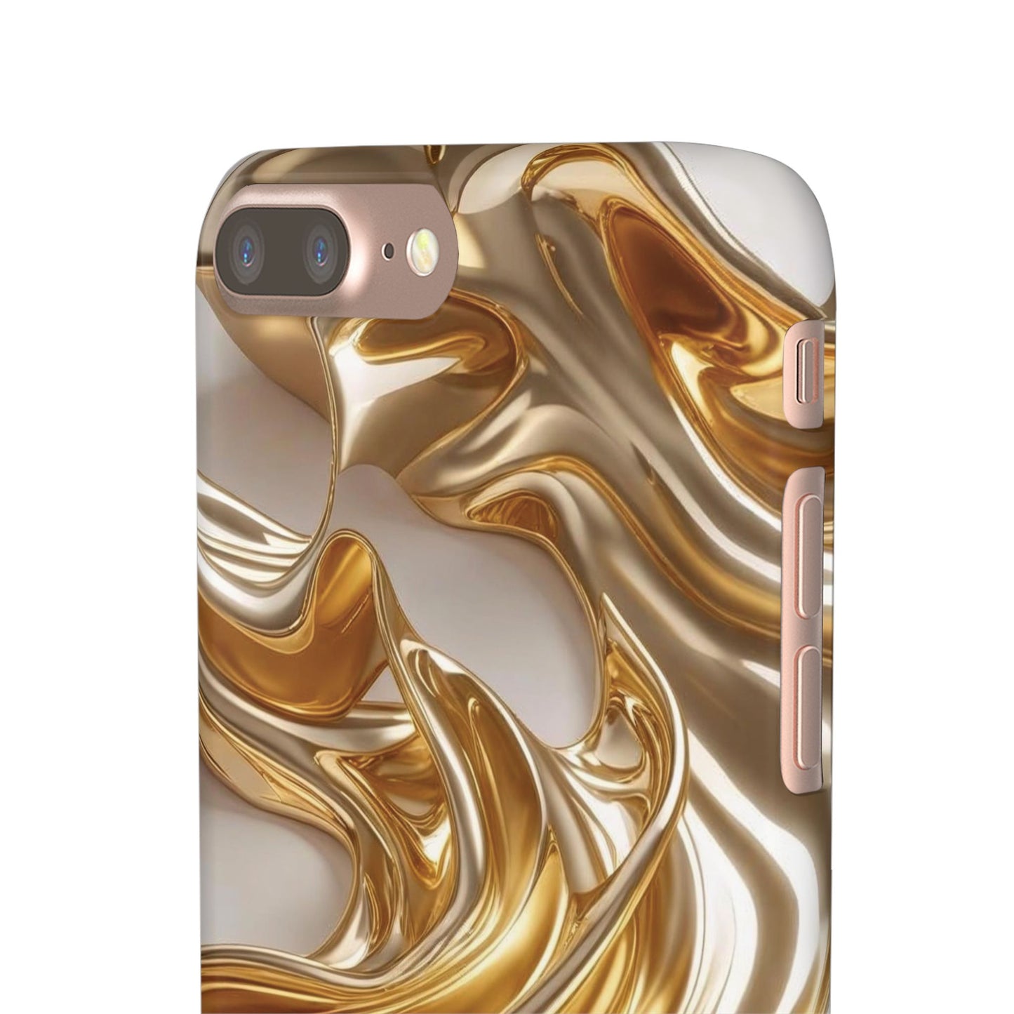 Snap Case iPhone Handyhülle – Gold Dynamic Liquid 3D Effekt