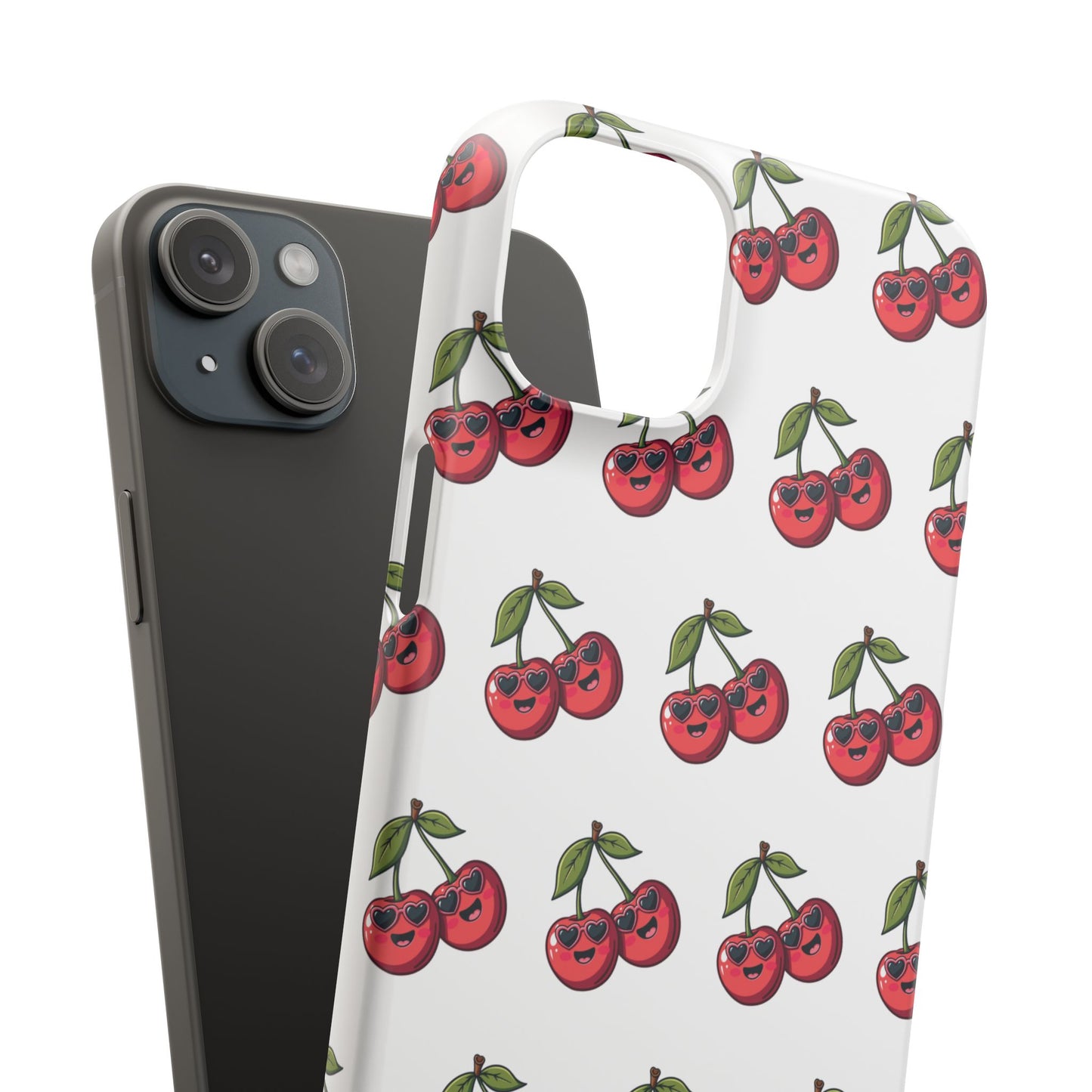 iPhone Snap Case Handyhülle Happy Cherry Design