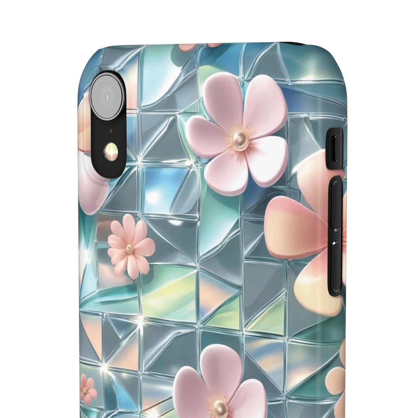 Snap Case iPhone Handyhülle mit 3D-Effekt Blumenmuster