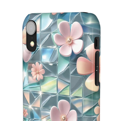 Snap Case iPhone Handyhülle mit 3D-Effekt Blumenmuster