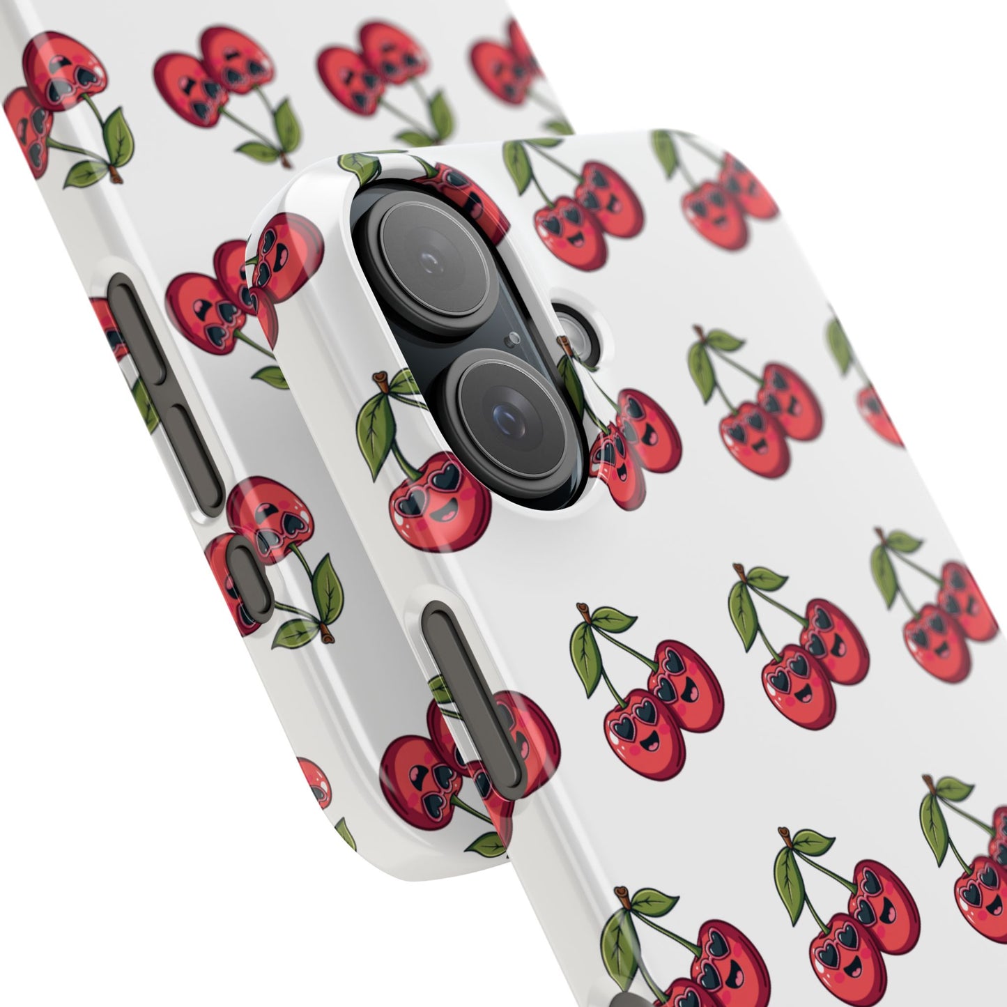 iPhone Snap Case Handyhülle Happy Cherry Design