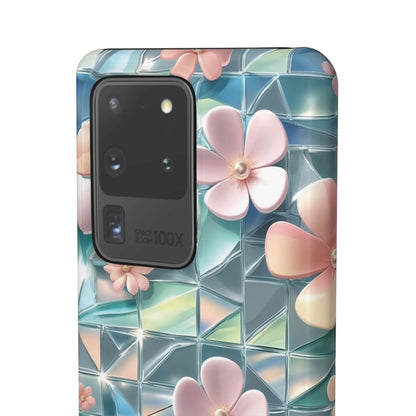 Snap Case Samsung Handyhülle mit 3D-Effekt und Blumenmuster