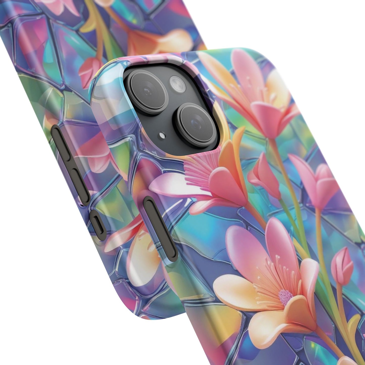 Snap Case Elegante Florale iPhone Handyhülle mit 3D-Effekt