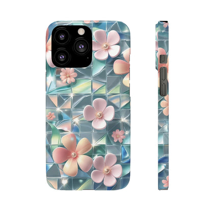 Snap Case iPhone Handyhülle mit 3D-Effekt Blumenmuster