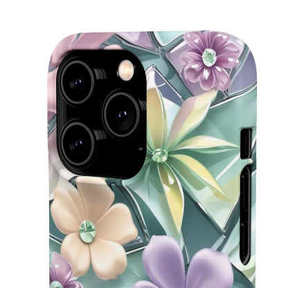 Snap Case Elegante Florale iPhone Handyhülle mit 3D-Effekt