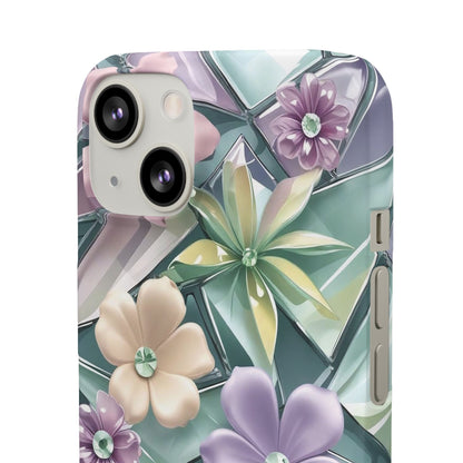 Snap Case Elegante Florale iPhone Handyhülle mit 3D-Effekt