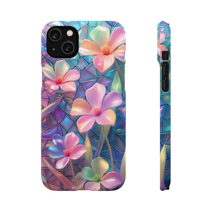 Snap Case Elegante Florale iPhone Handyhülle mit 3D-Effekt