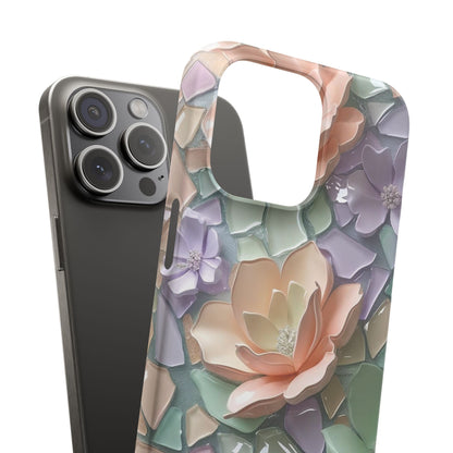 Snap Case Elegante Florale iPhone Handyhülle mit 3D-Effekt
