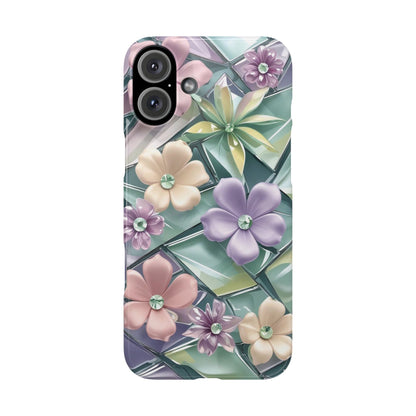 Snap Case Elegante Florale iPhone Handyhülle mit 3D-Effekt