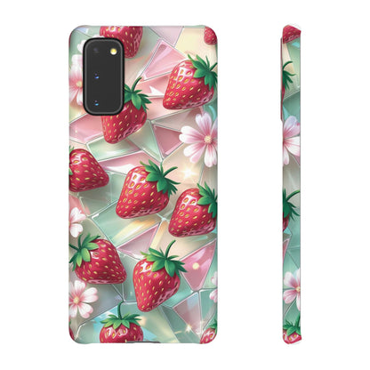 Snap Case Samsung Handyhülle - 3D Effekt Erdbeeren
