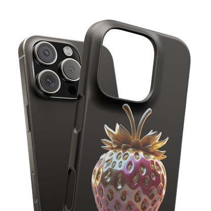 Snap Case iPhone Handyhülle - 3D Effekt Erdbeeren