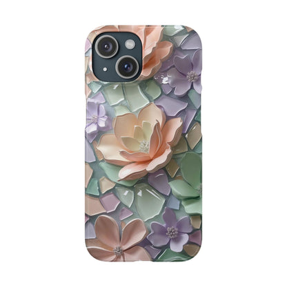 Snap Case Elegante Florale iPhone Handyhülle mit 3D-Effekt