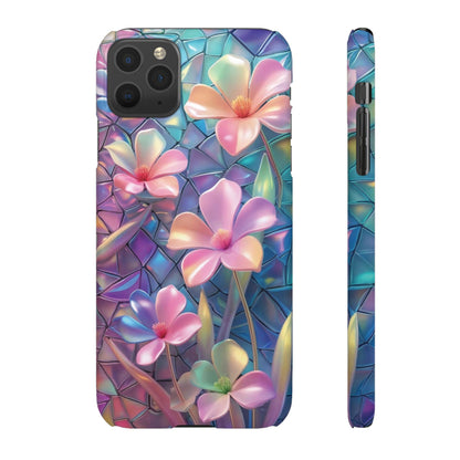 Snap Case Elegante Florale iPhone Handyhülle mit 3D-Effekt