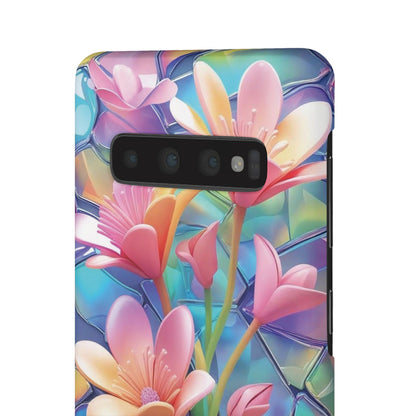 Snap Case Elegante Florale Samsung Handyhülle mit 3D-Effekt