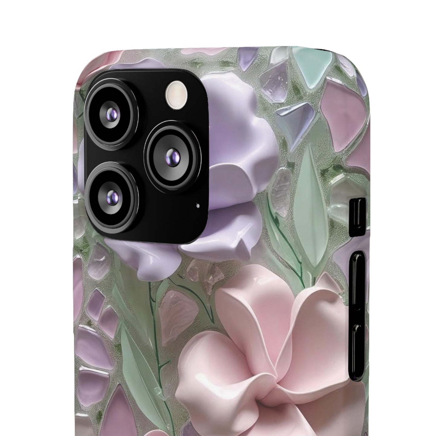 Snap Case Elegante Florale iPhone Handyhülle mit 3D-Effekt
