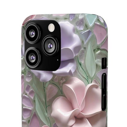 Snap Case Elegante Florale iPhone Handyhülle mit 3D-Effekt