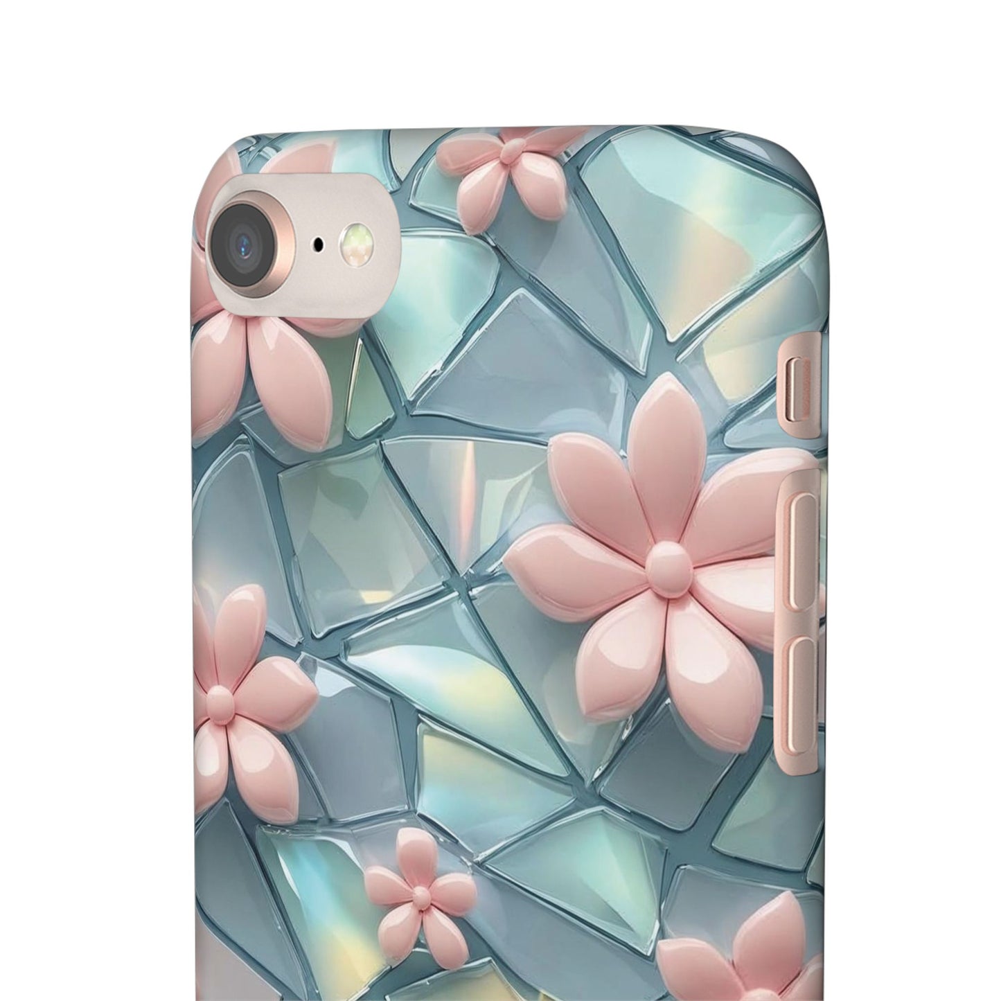 Snap Case Elegante Florale iPhone Handyhülle mit 3D-Effekt