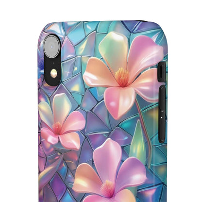 Snap Case Elegante Florale iPhone Handyhülle mit 3D-Effekt
