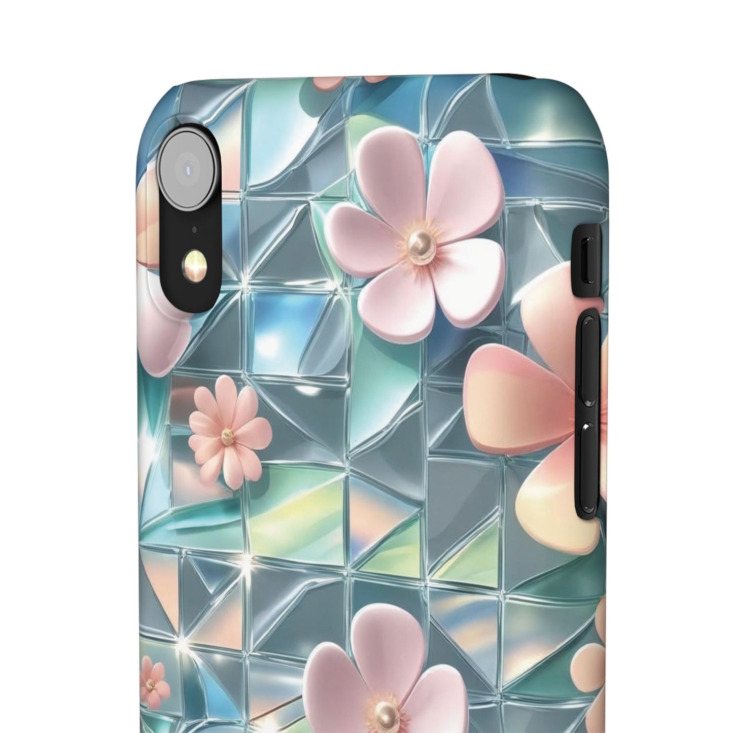 Snap Case iPhone Handyhülle mit 3D-Effekt Blumenmuster