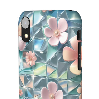 Snap Case iPhone Handyhülle mit 3D-Effekt Blumenmuster