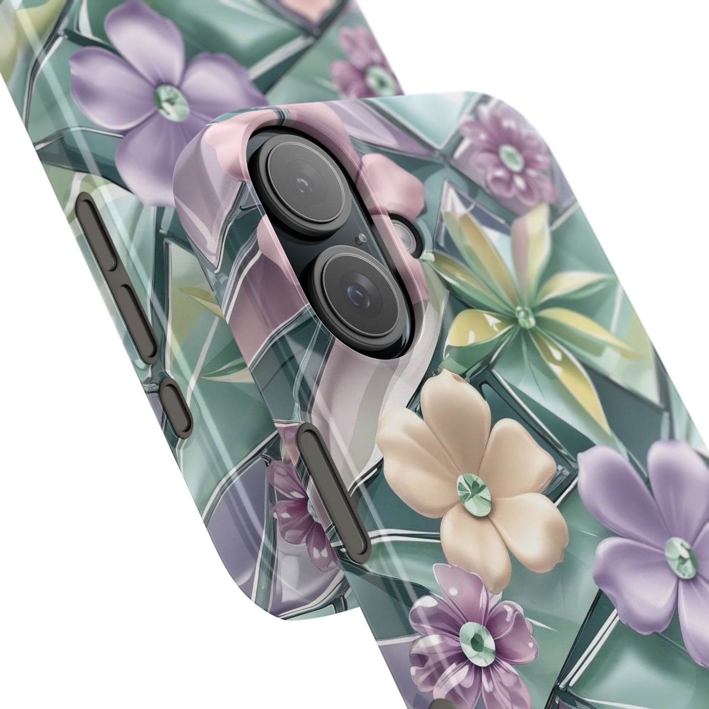 Snap Case Elegante Florale iPhone Handyhülle mit 3D-Effekt