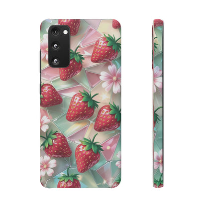 Snap Case Samsung Handyhülle - 3D Effekt Erdbeeren